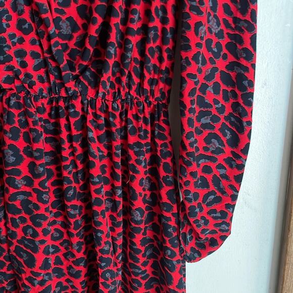 Zadig & Voltaire Reveal Leopard Print Long Sleeve Blouson Minidress - Picture 4 of 16